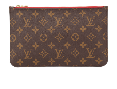 Neverfull Pouch, &pound;395, Handbags, Brown, Canvas, Front view